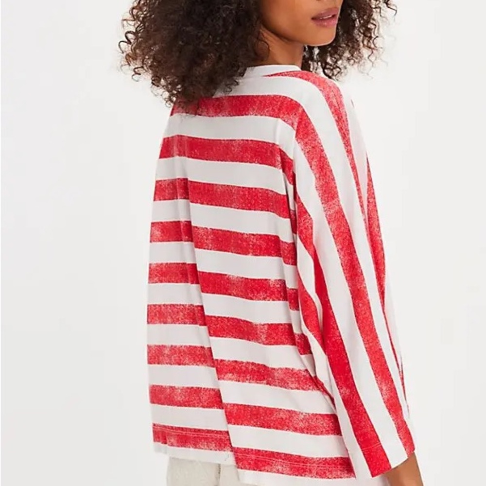NWT Free People x Ragabond Studio Stripe Tee - Picture 2 of 5